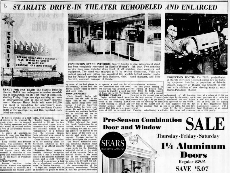 Starlite Drive-In Theatre - Old Article (newer photo)
